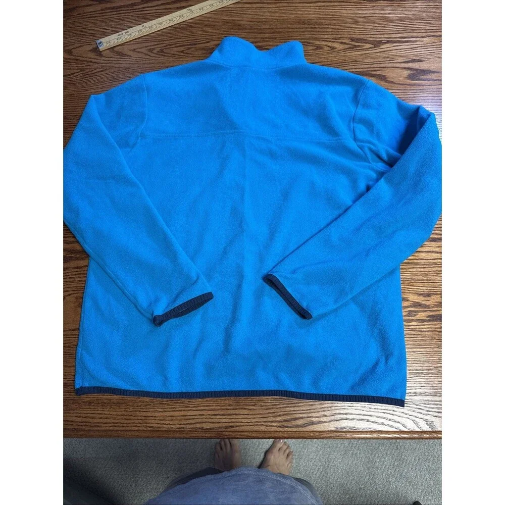 THE NORTH FACE Soft Lightweight Fleece Long Sleeve Jacket  1/4 Zip Bright Blue L